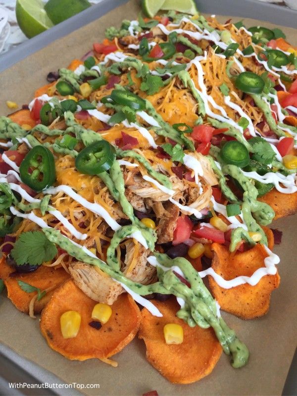 Loaded Sweet Potato Nachos with Homemade Sweet Potato Chips