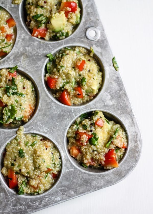 Loaded Veggie Avocado Quinoa Frittatas