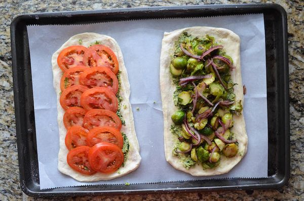 Loaded Veggie Pesto Pizza