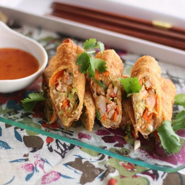 Lobster Spring Rolls with a Citrus-Chili Dipping Sauce