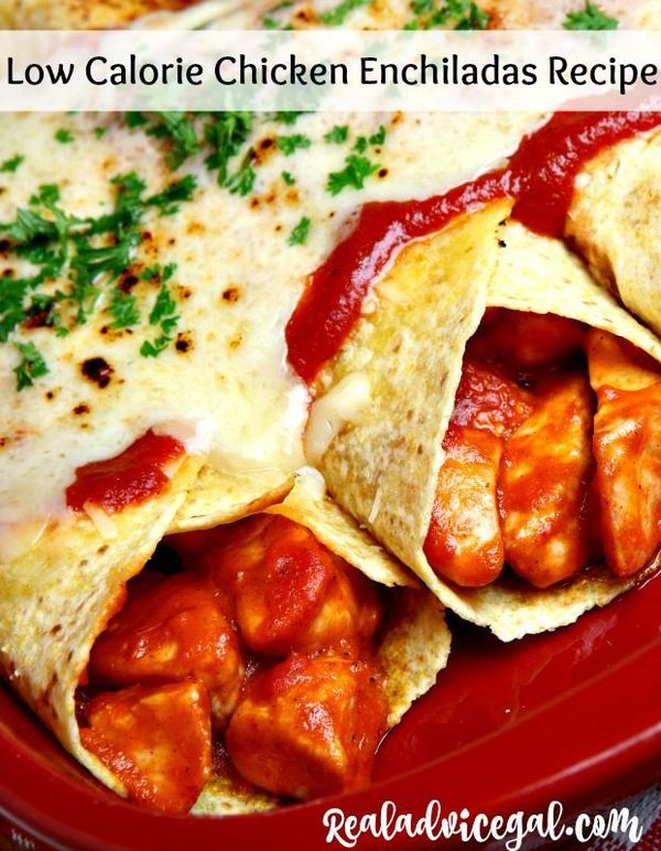 Low Calorie Chicken Enchiladas