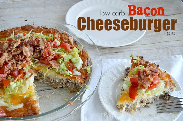 Low Carb Bacon Cheeseburger Pie