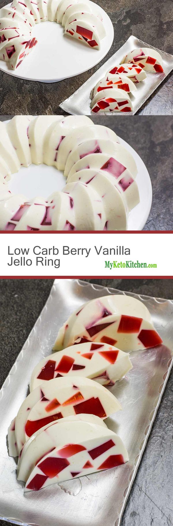 Low Carb Berry Vanilla Jello Ring