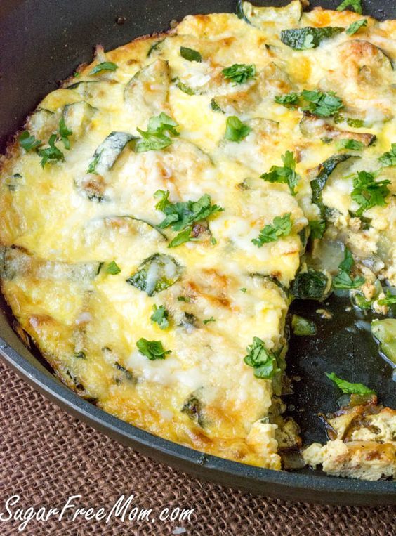 Low Carb Cheesy Zucchini Frittata