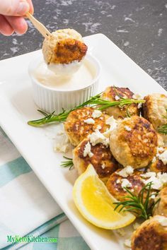 Low Carb Chicken Feta Meatballs