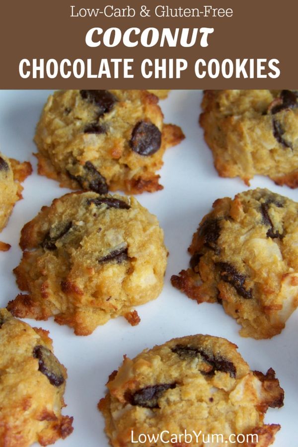 Low Carb Coconut Chocolate Chip Cookies