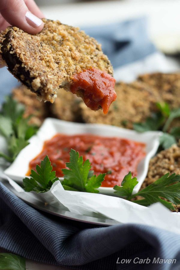 Low Carb Crispy Eggplant Rounds