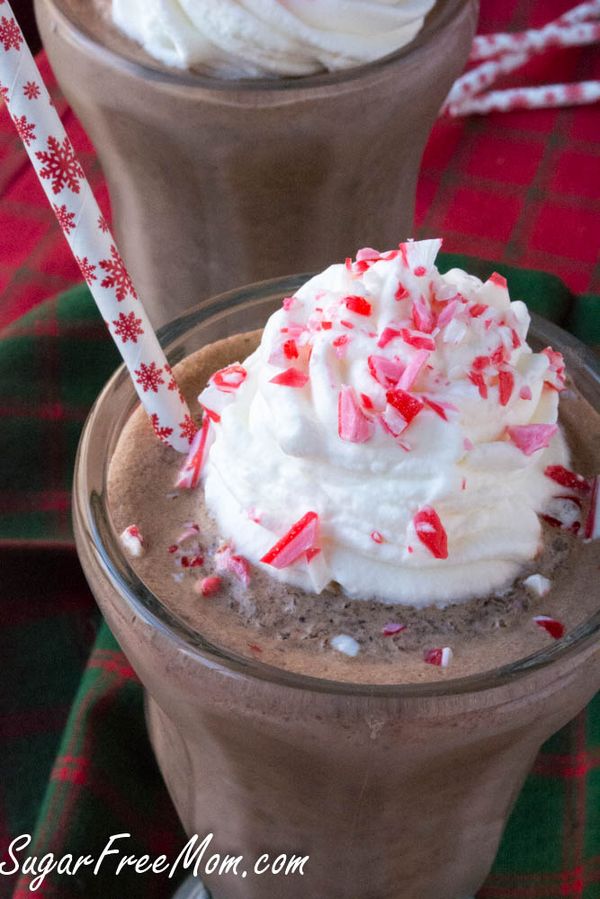 Low Carb Frozen Peppermint Hot Chocolate