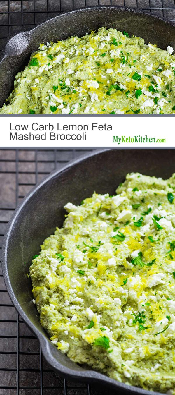 Low Carb Lemon Feta Mashed Broccoli