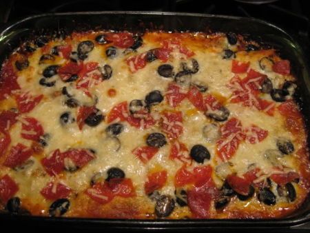 Low Carb Supreme Pizza Casserole