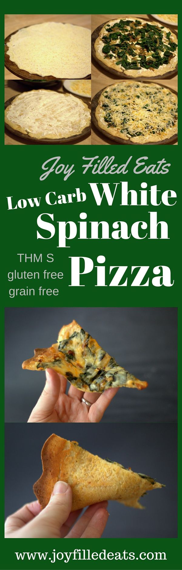 Low Carb White Spinach Pizza