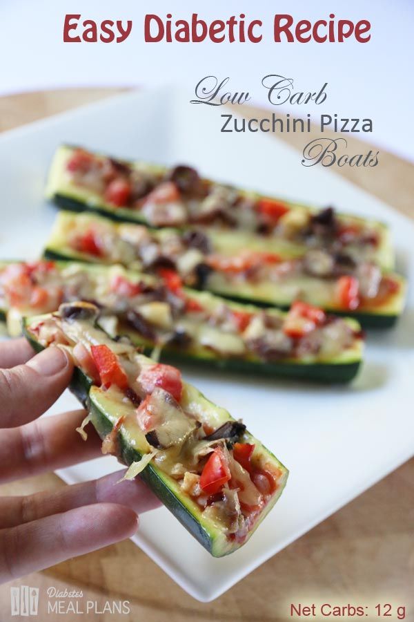 Low Carb Zucchini Pizza Boats