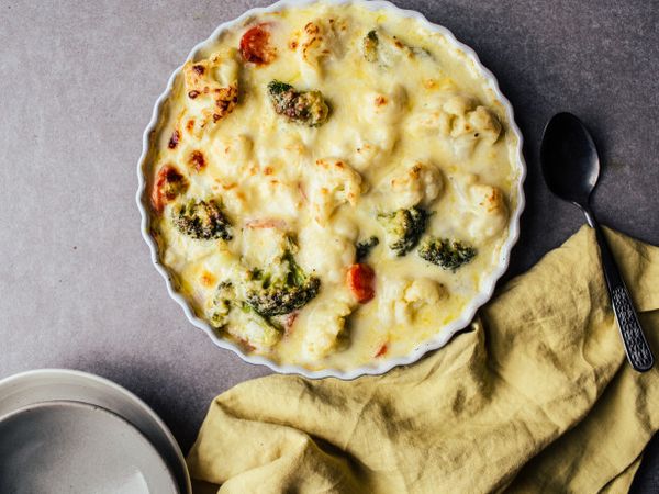 Low Fat Cheesy Veggie Bake (Crock Pot