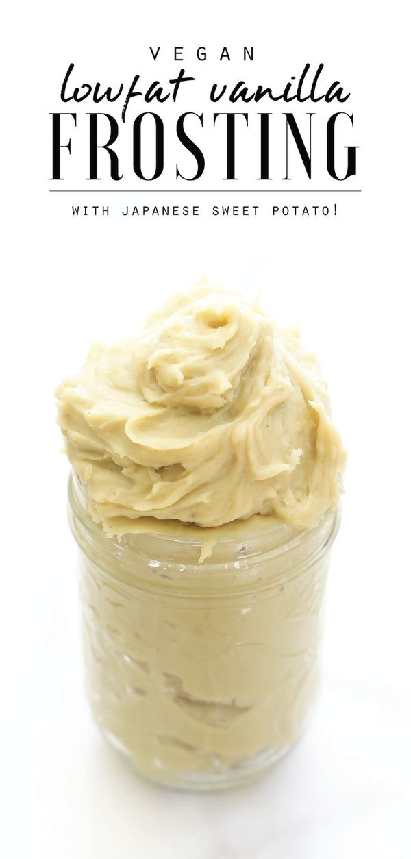 Low-Fat Vegan Vanilla Frosting (made with Japanese sweet potato!