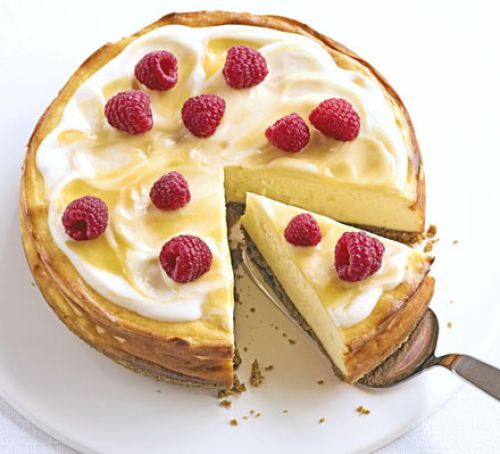 Luscious lemon baked cheesecake