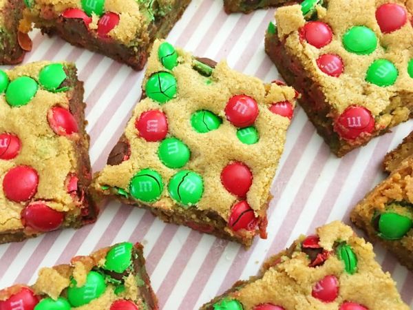 M & M Cookie Bars