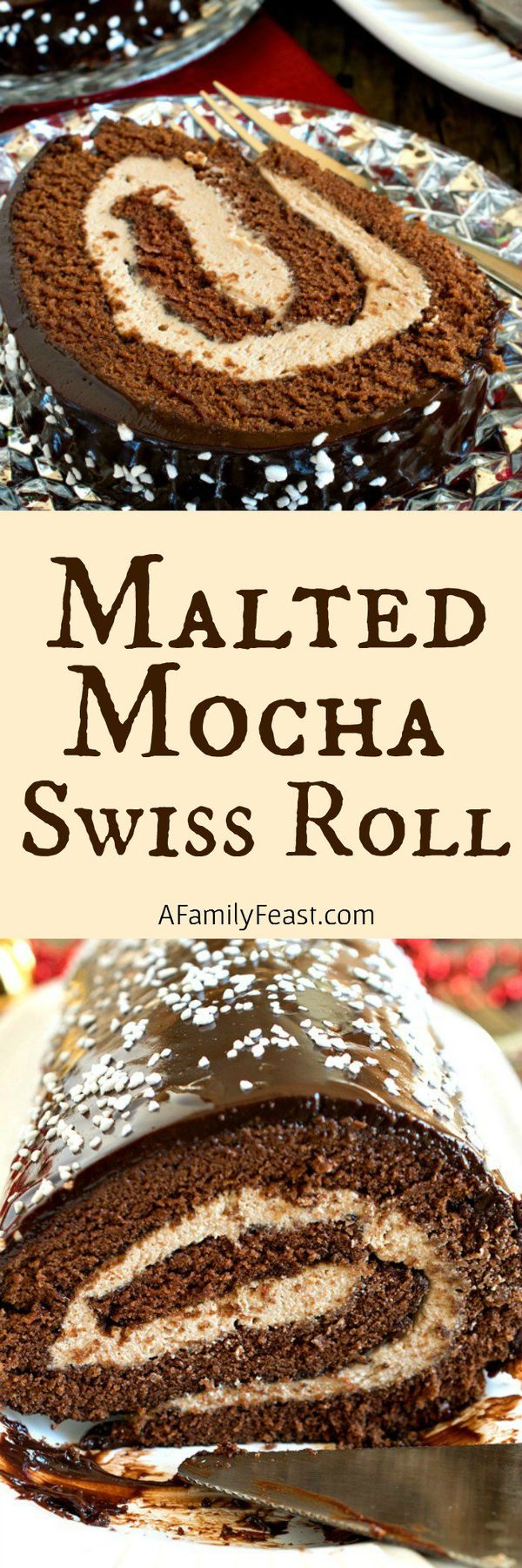 Malted Mocha Swiss Roll