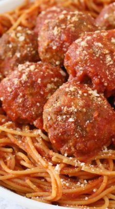 Mama's Best Ever Spaghetti and Mozzarella Meatballs