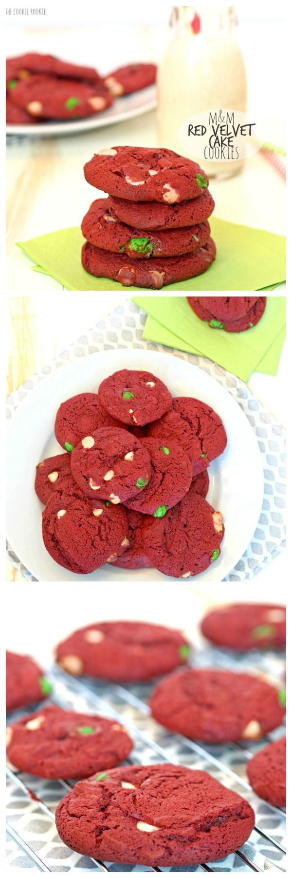 M&M Red Velvet Cake Cookies