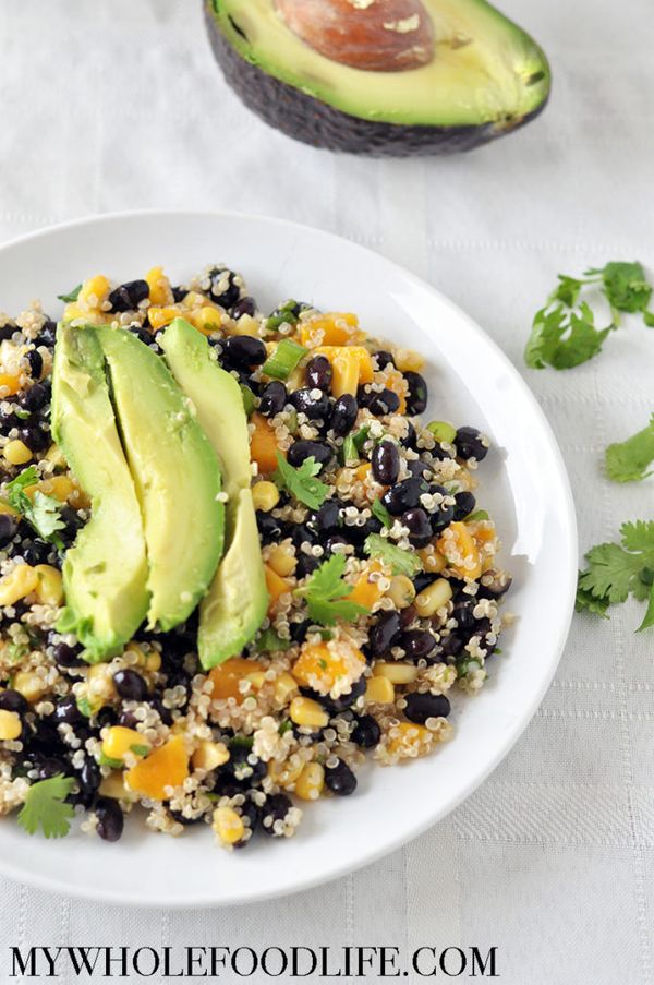 Mango and Black Bean Quinoa Salad