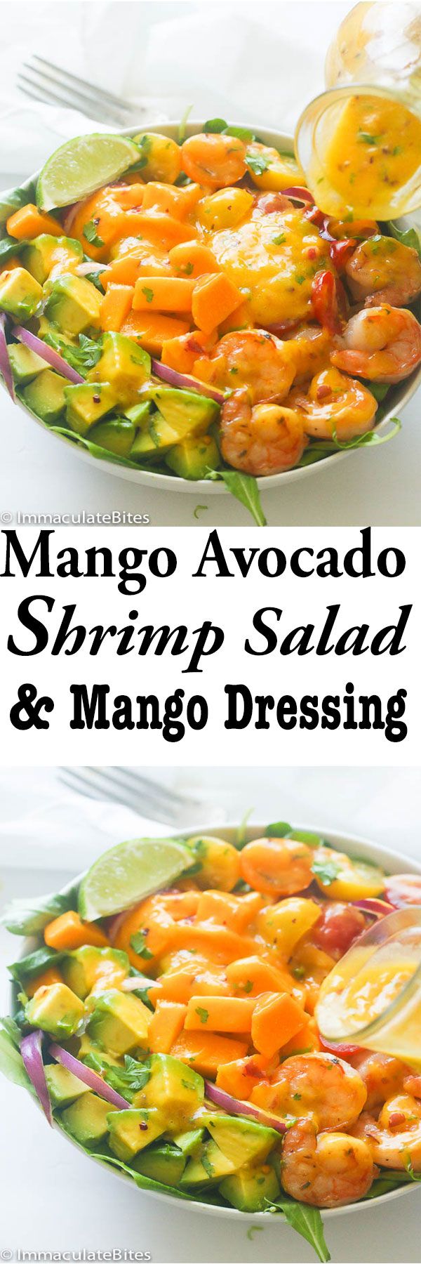 Mango Avocado Shrimp Salad & Mango Dressing