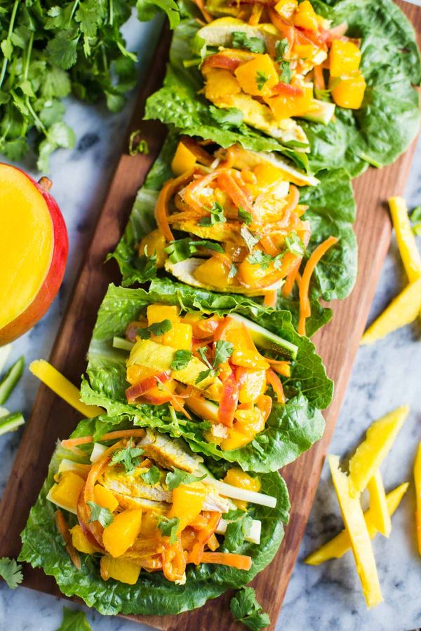 Mango Chicken Lettuce Wraps