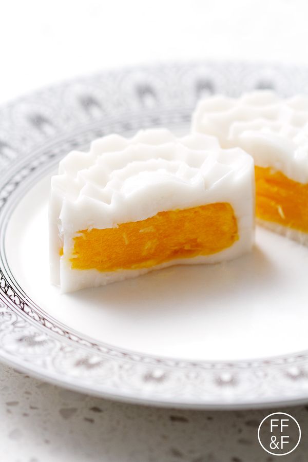 Mango Coconut Jelly Mooncakes