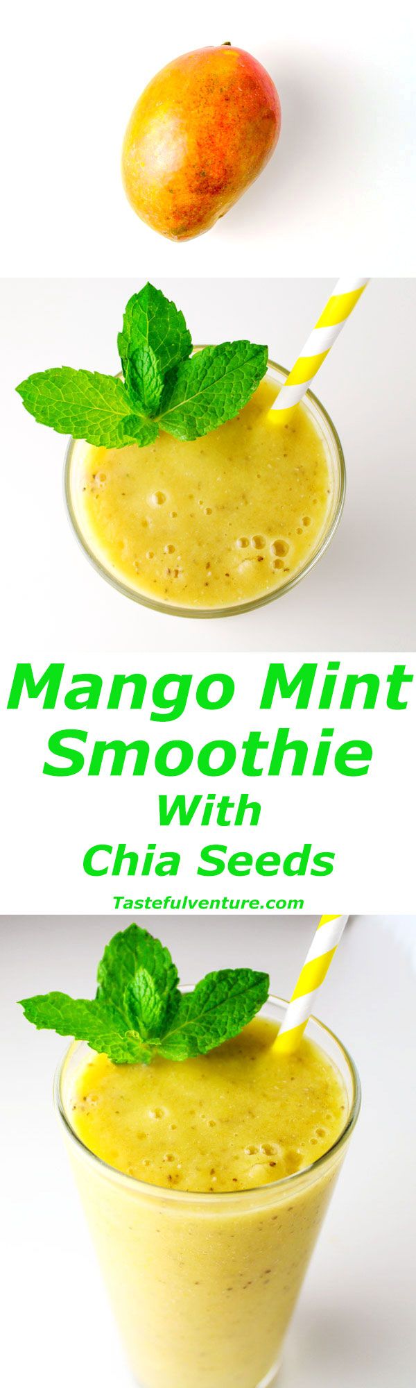 Mango Mint Smoothie with Chia Seeds