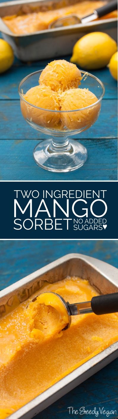 Mango Sorbet Without Added Sugar