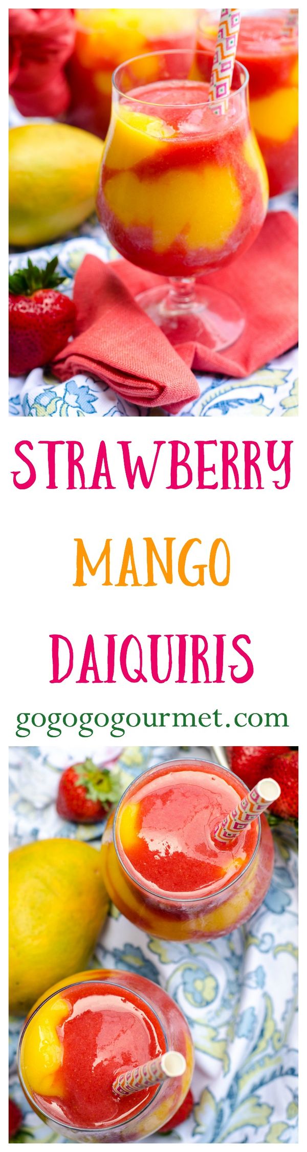 Mango Strawberry Daiquiris