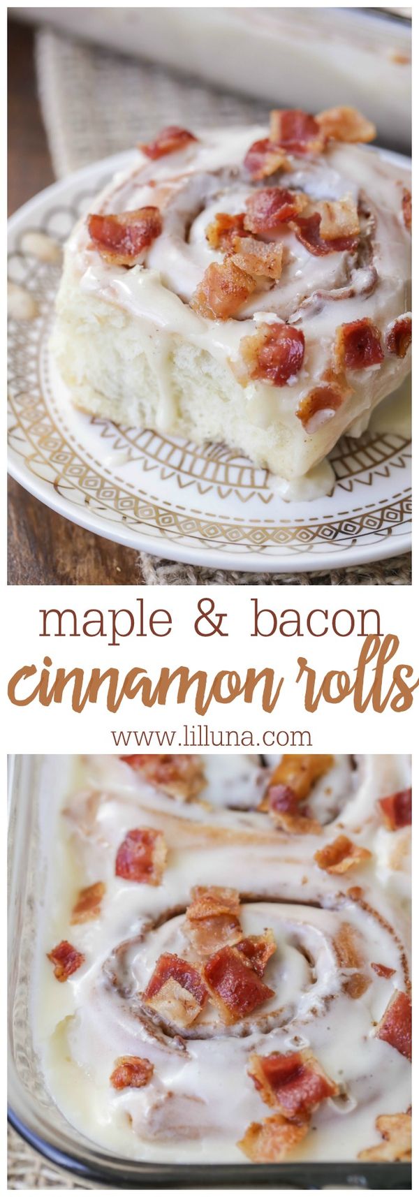 Maple Bacon Cinnamon Rolls