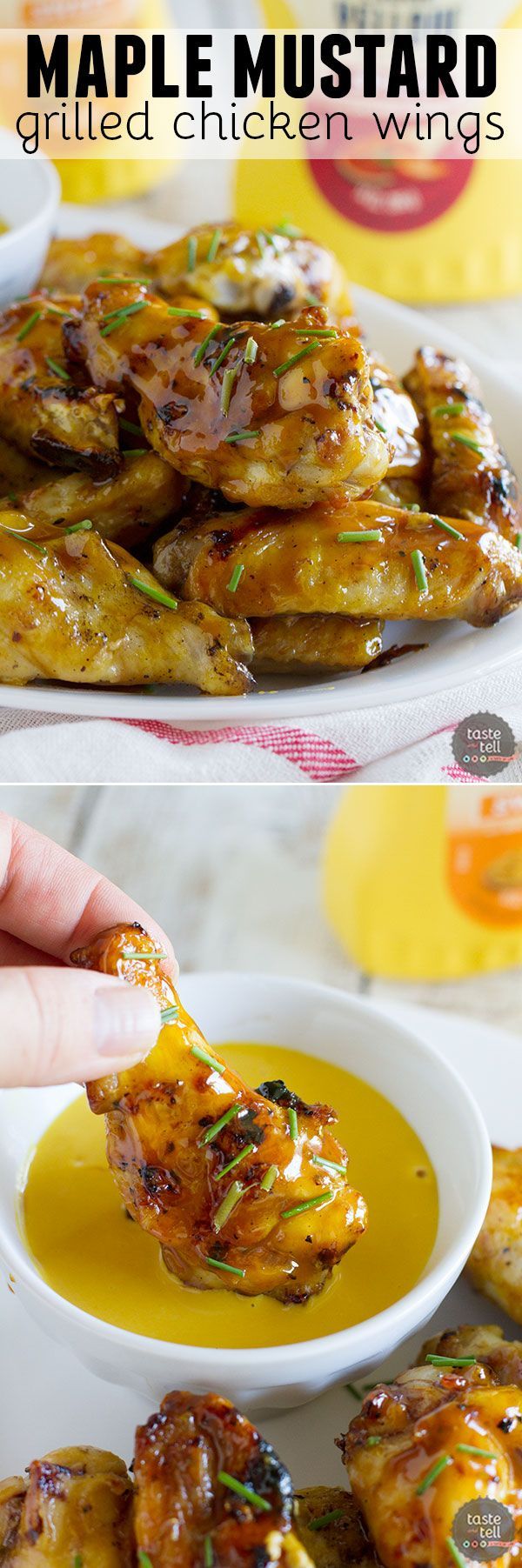 Maple Mustard Grilled Chicken Wings