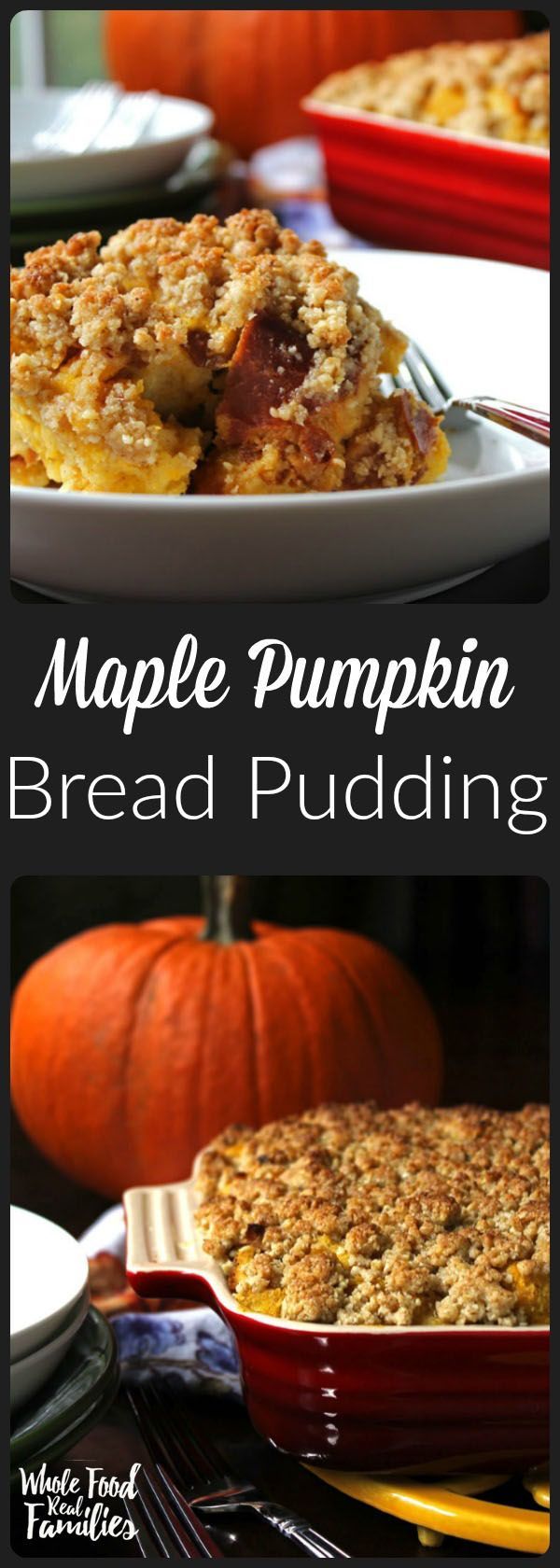 Maple Pumpkin Bread Pudding