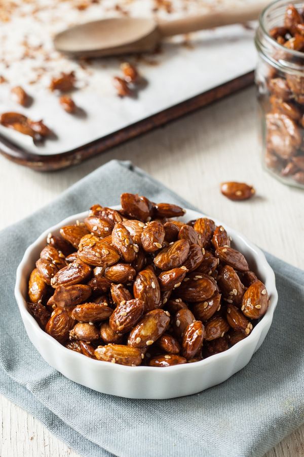 Maple-Tamari Roasted Almonds