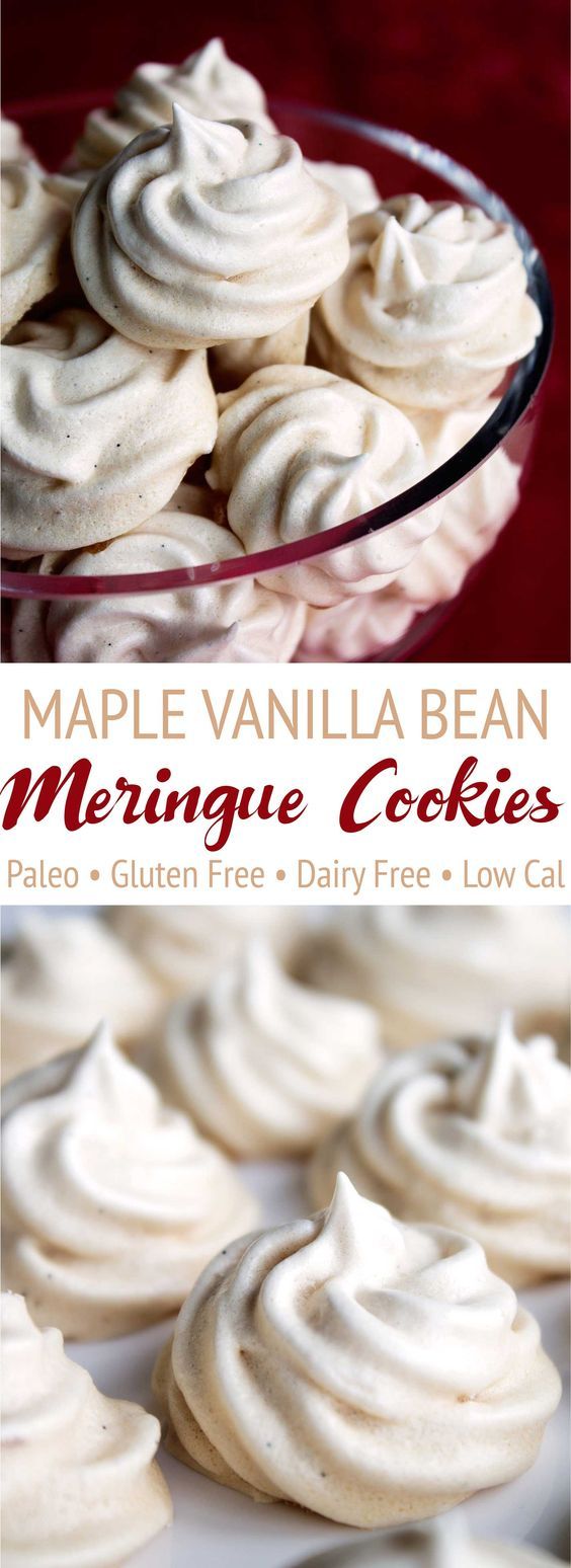 Maple Vanilla Bean Meringue Cookies