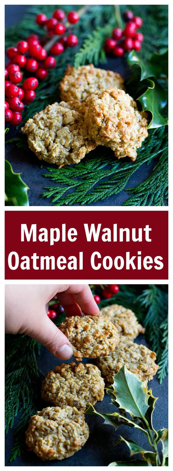 Maple Walnut Oatmeal Cookies