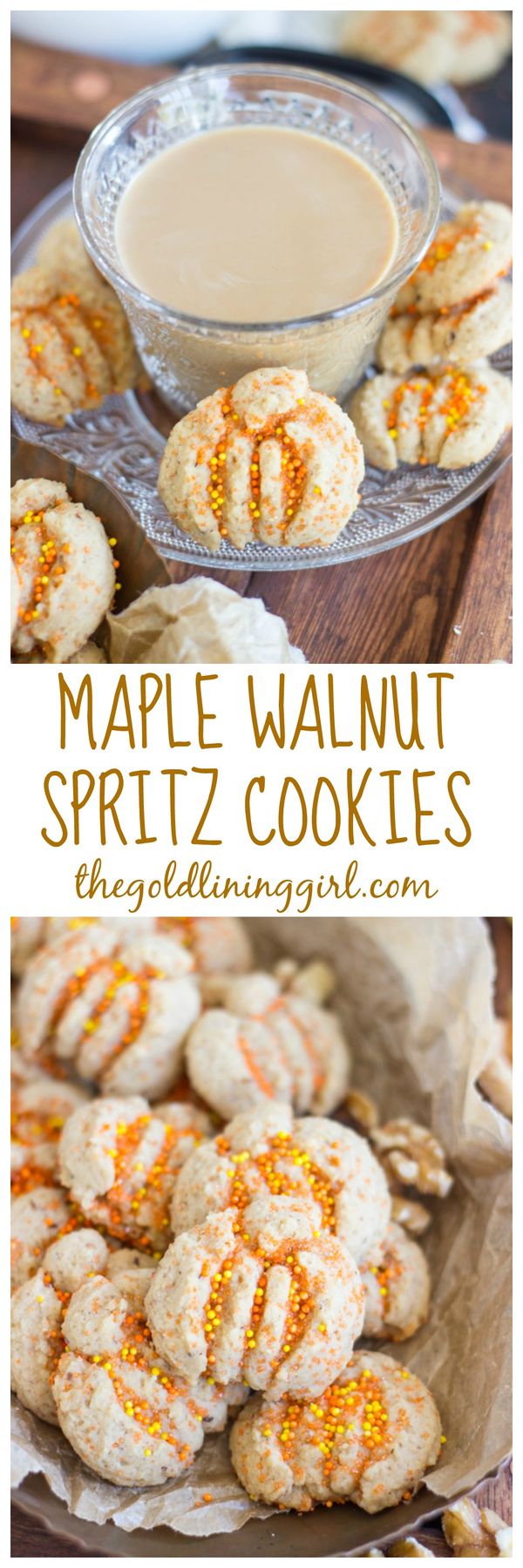 Maple Walnut Spritz Cookies