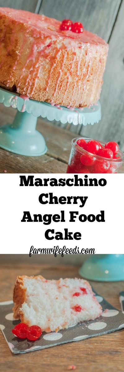 Maraschino Cherry Angel Food Cake