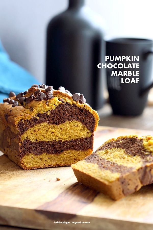 Marbled Turmeric Pumpkin Chocolate Bread