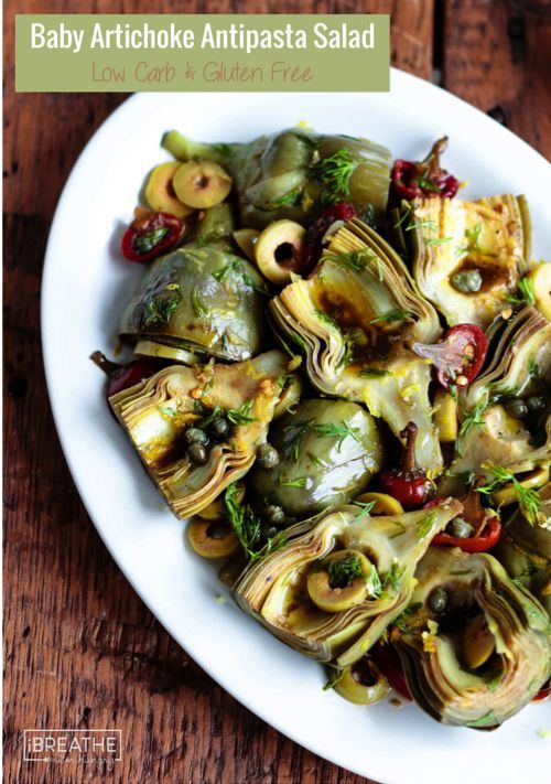 Marinated Baby Artichoke Antipasto - Low Carb