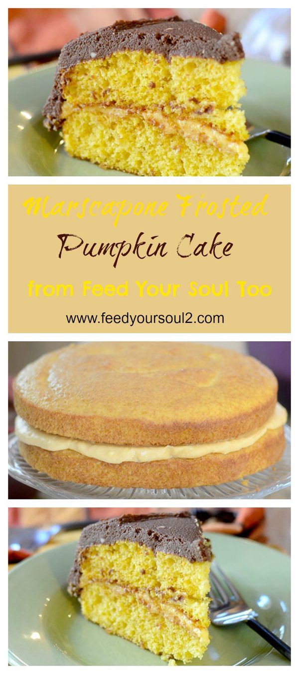 Marscapone Frosted Pumpkin Cake