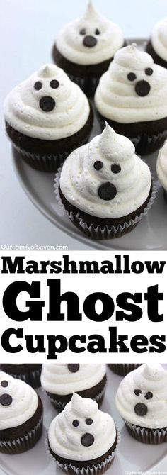 Marshmallow Ghost Cupcakes