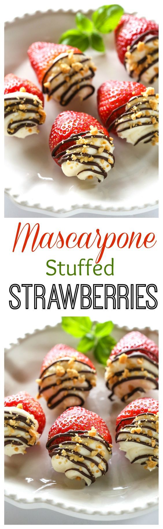 Mascarpone Stuffed Strawberries