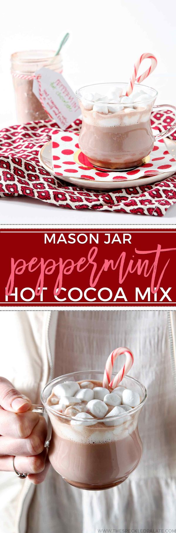 Mason Jar Peppermint Hot Cocoa Mix