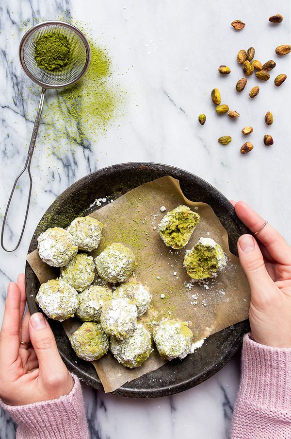 Matcha Lime Snowballs