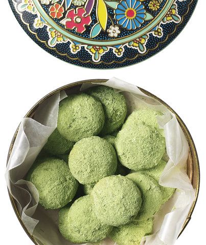 Matcha Mexican Wedding Cookies