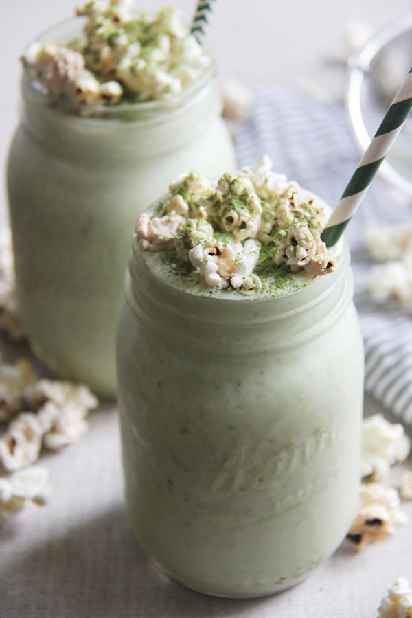 Matcha Popcorn Milkshake + A Giveaway