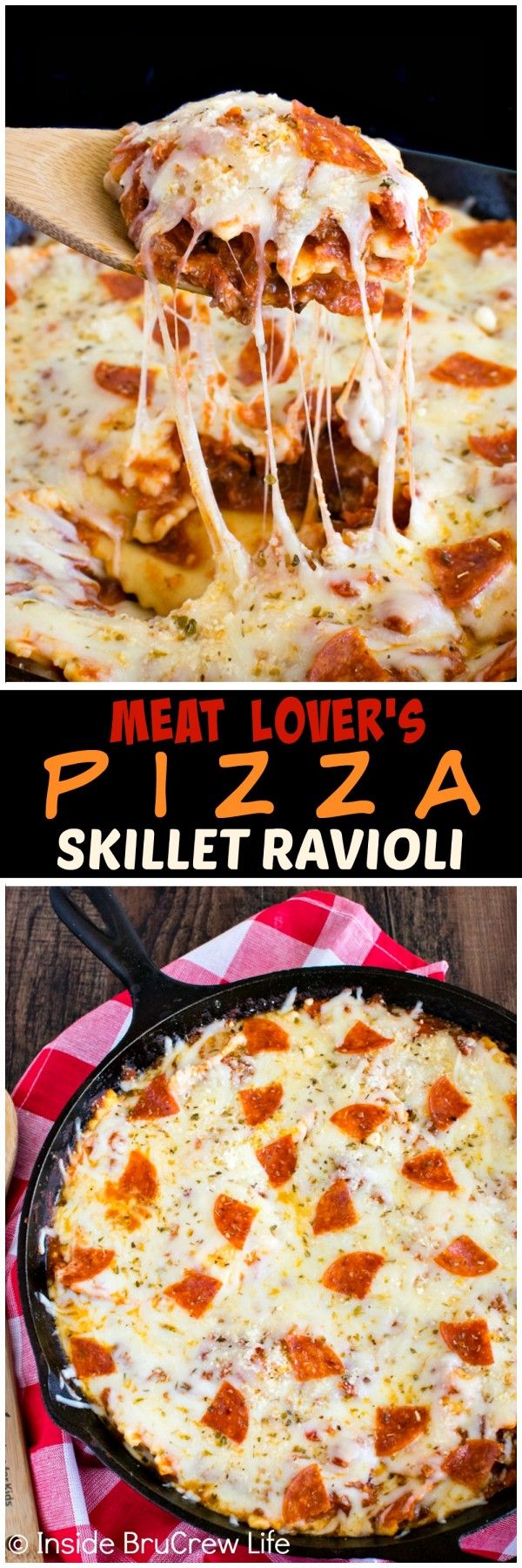 Meat Lover’s Pizza Skillet Ravioli