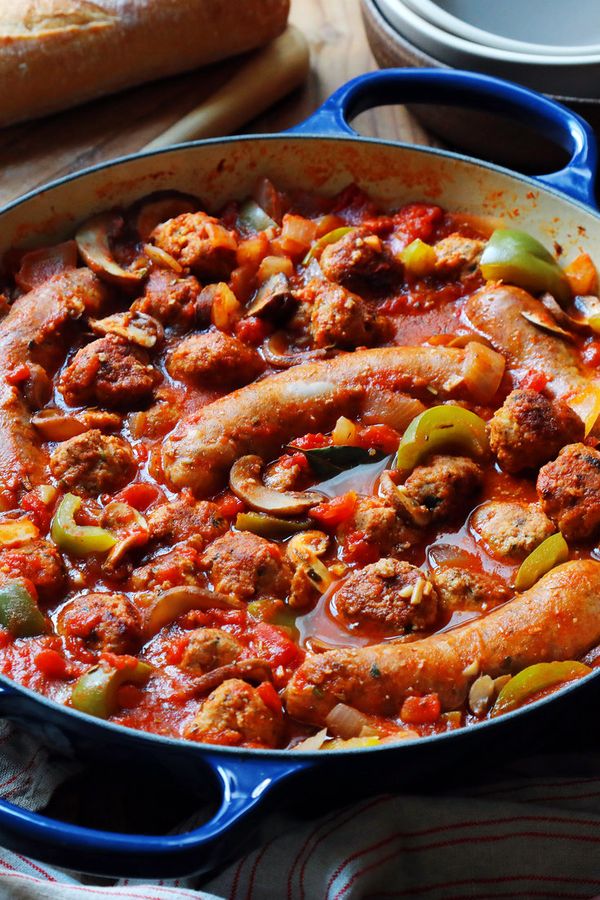 Meatball and Sausage Casserole