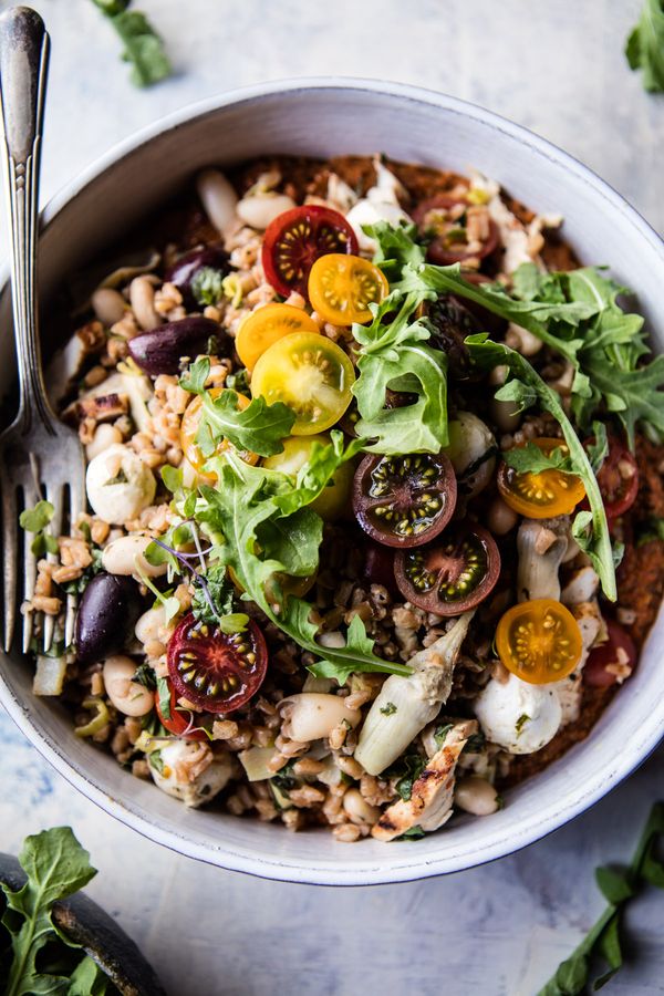 Mediterranean Chicken and Farro Salad